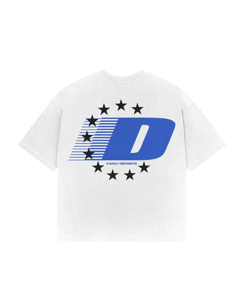 D STAR TEE - White/Blue